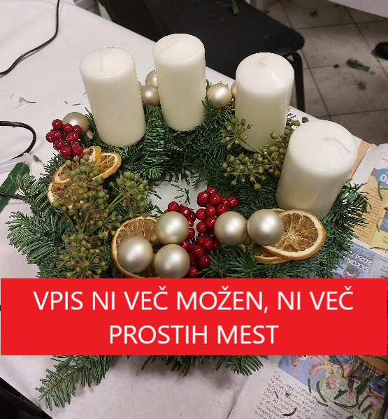 Vabilo na delavnico izdelave adventnih venčkov
